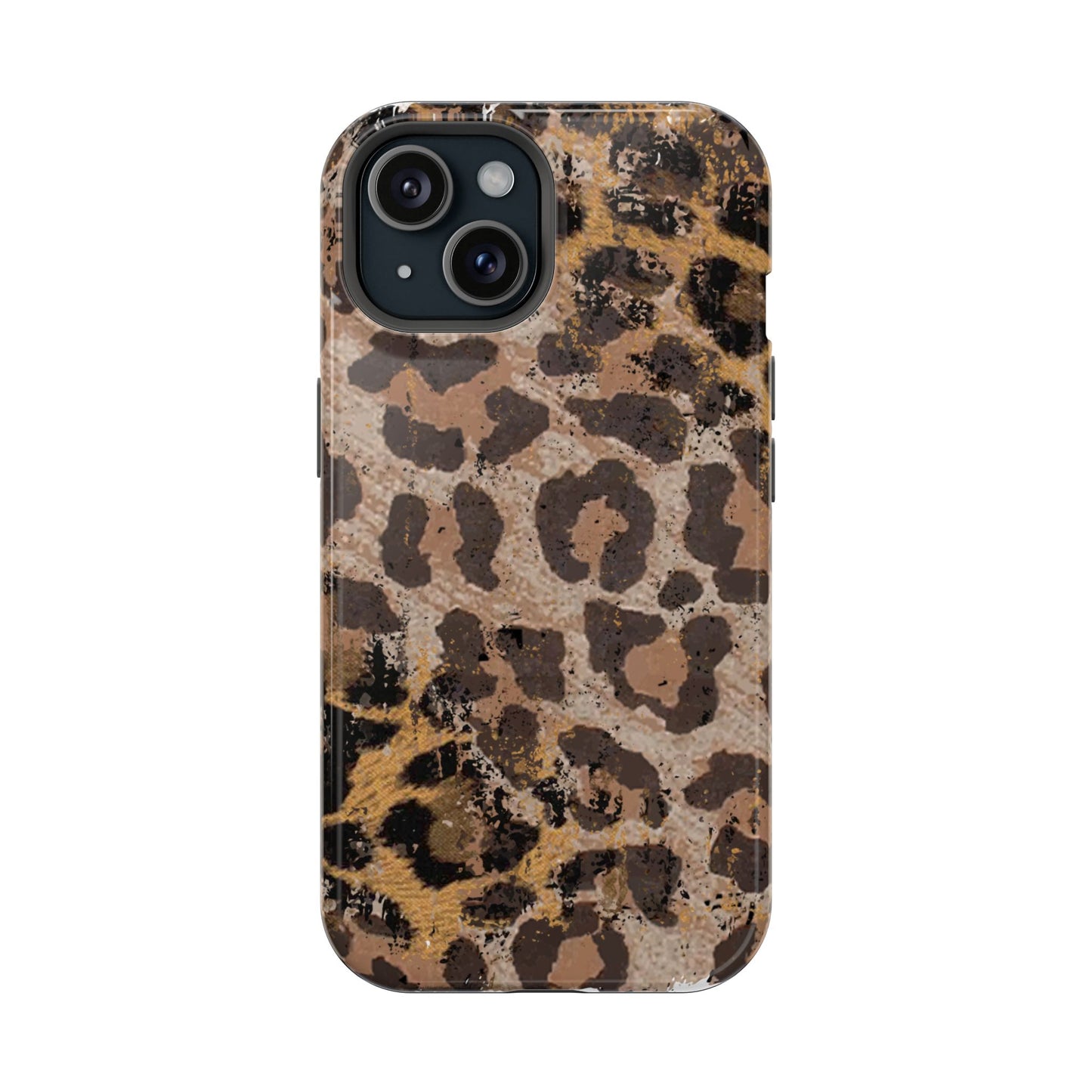 Vintage Distressed Leopard Print - MagSafe iPhone Series Case