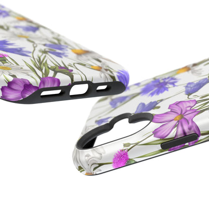 Wildflower Meadow MagSafe Case – Purple, Blue, and White Floral Design