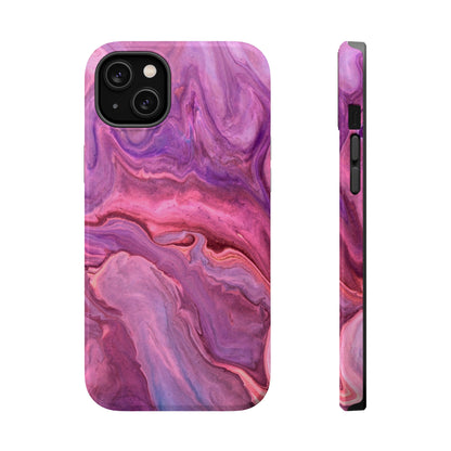 Lavender Dreamscape – MagSafe Case with Abstract Purple & Pink Marble Art