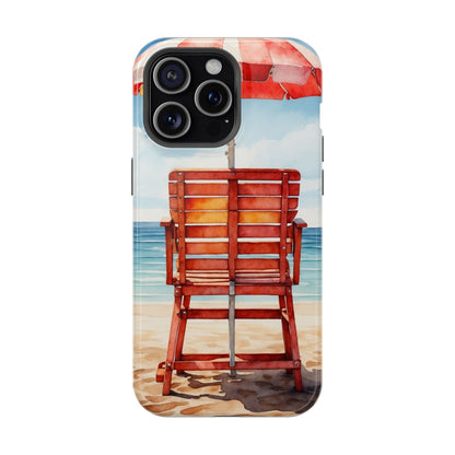 Beachfront Sunset Lounge MagSafe iPhone Case – Rearview Edition