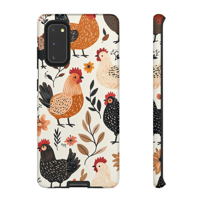 Samsung Galaxy Case: Cluckin' Vintage – Chickens & Leaves