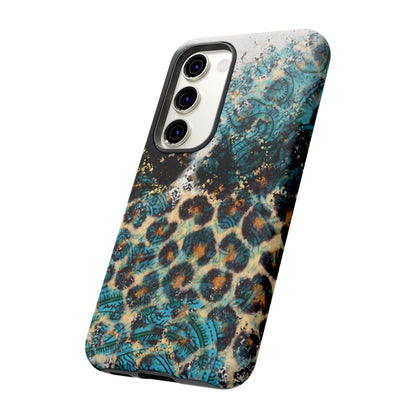 Turquoise Paisley Cowhide Leopard - Samsung Galaxy Series Case