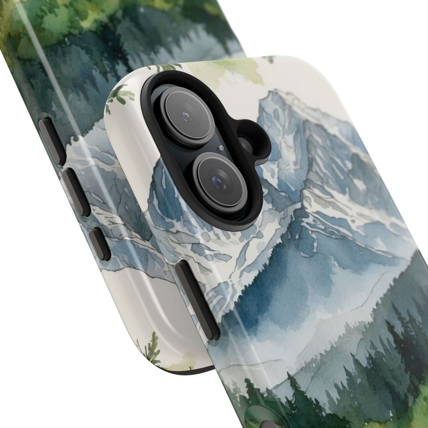 Watercolor Alpine Mountainscape - iPhone Case