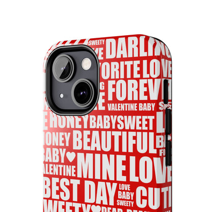 Valentine's Love Typography iPhone Case