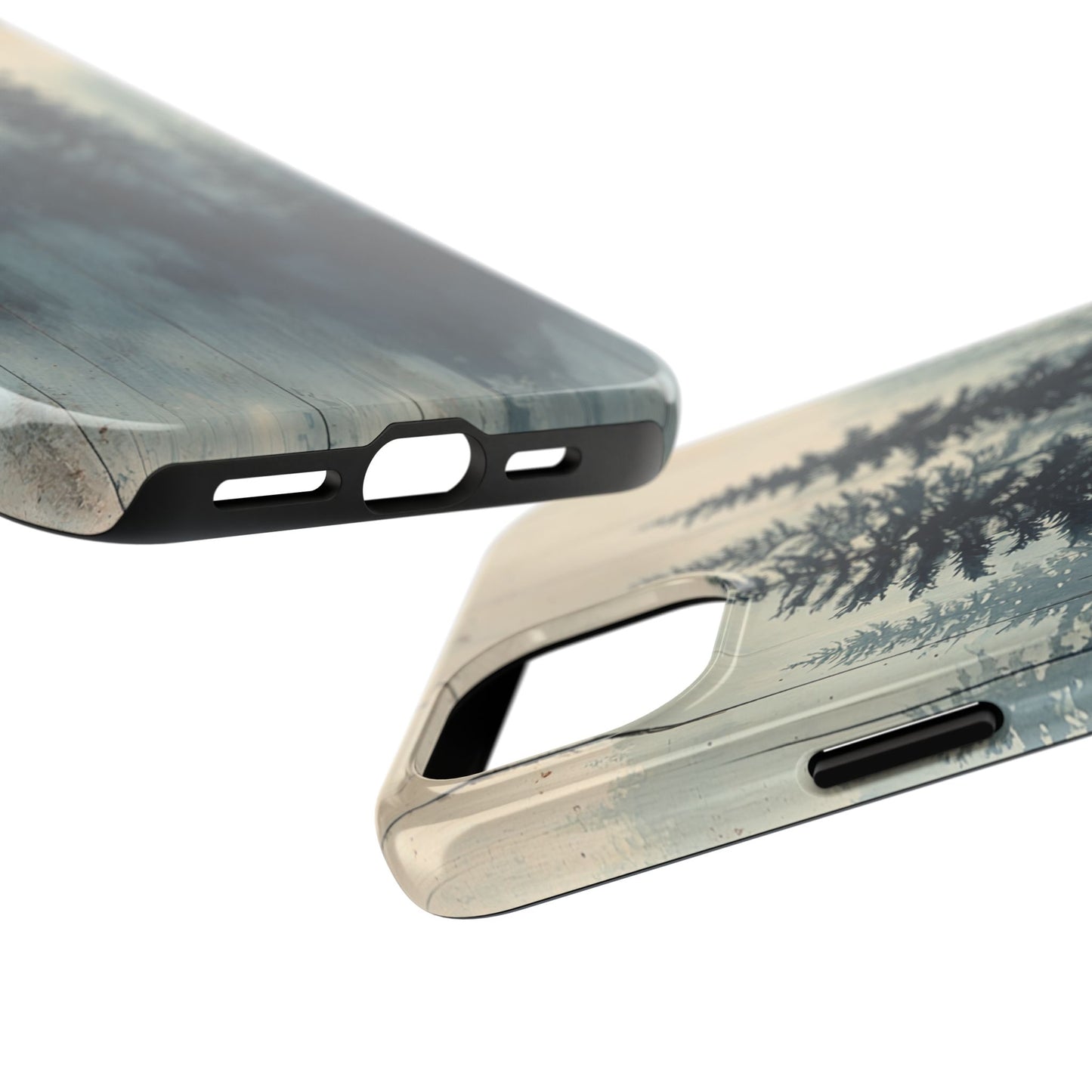 Misty Forest Wood iPhone Case - Nature-Inspired Protective Cover