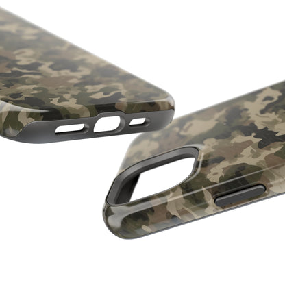 Classic Light Brown Camouflage – MagSafe iPhone Case with Rugged Elegance