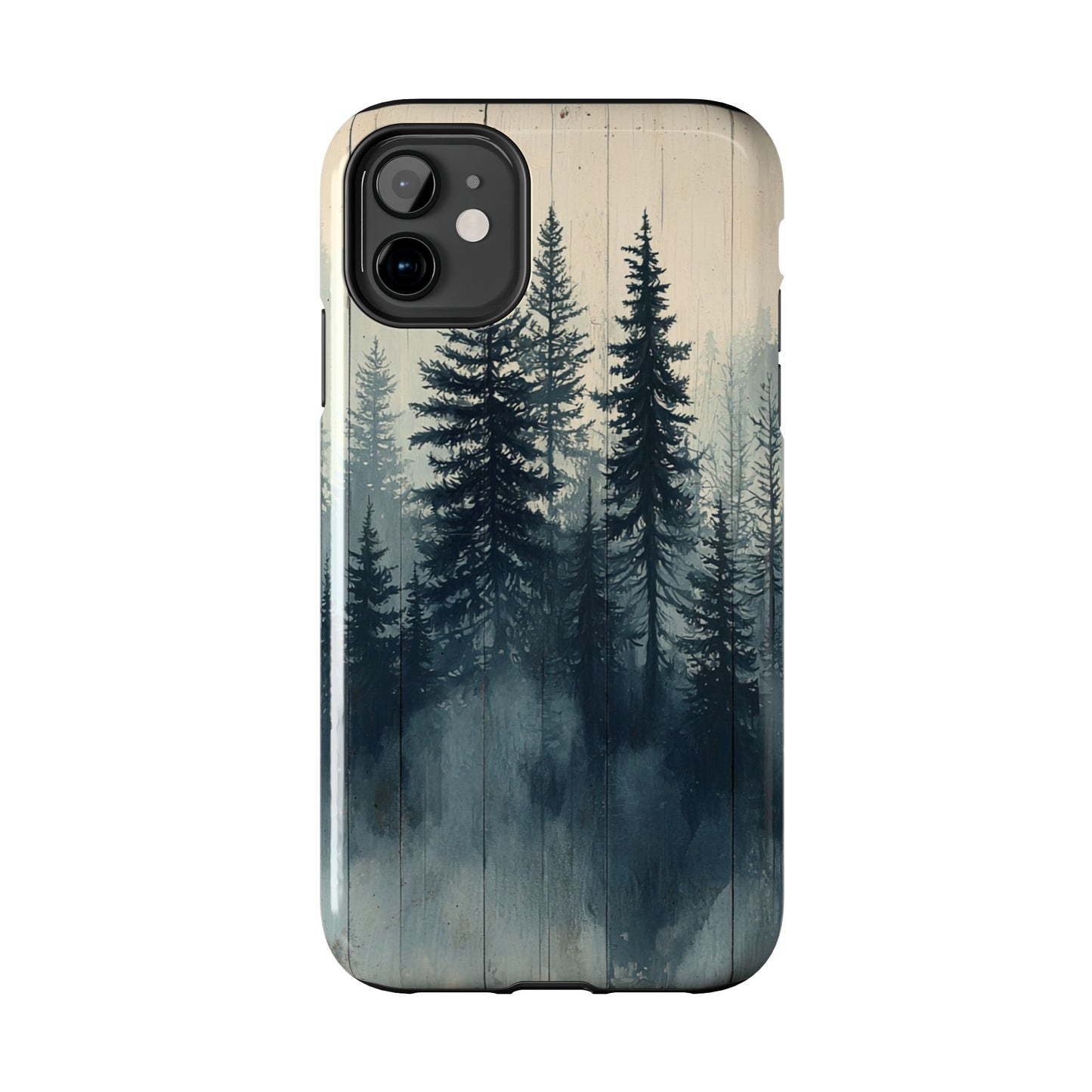 Misty Forest Wood iPhone Case - Nature-Inspired Protective Cover