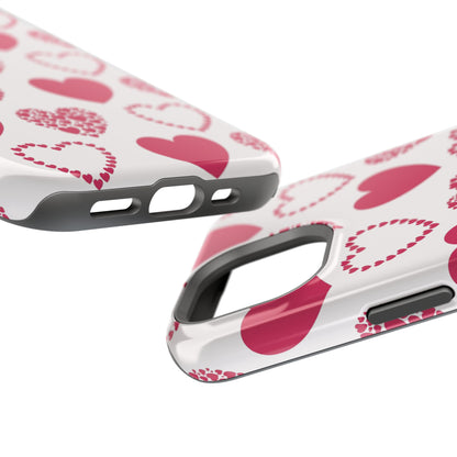 Clustered Pink Hearts MagSafe iPhone Case