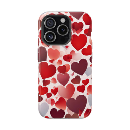 MagSafe Case: Romantic Red Heart Gradient Case