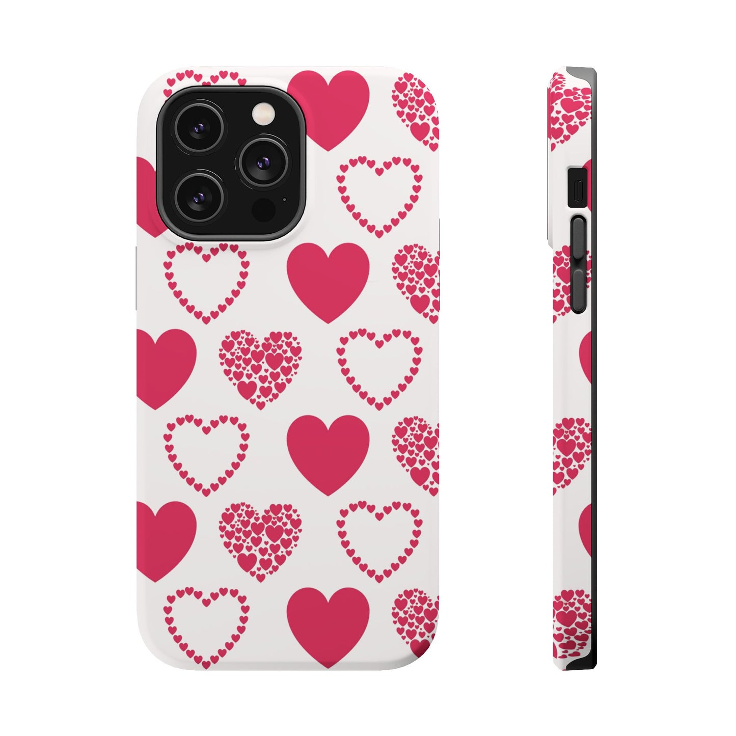 Clustered Pink Hearts MagSafe iPhone Case