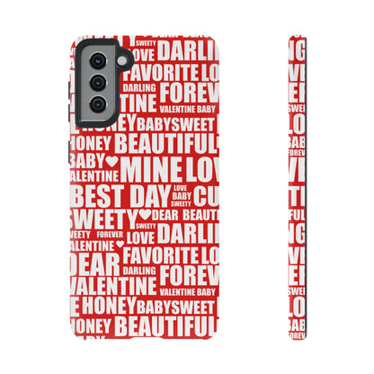 Valentine's Love Typography Samsung Galaxy Case