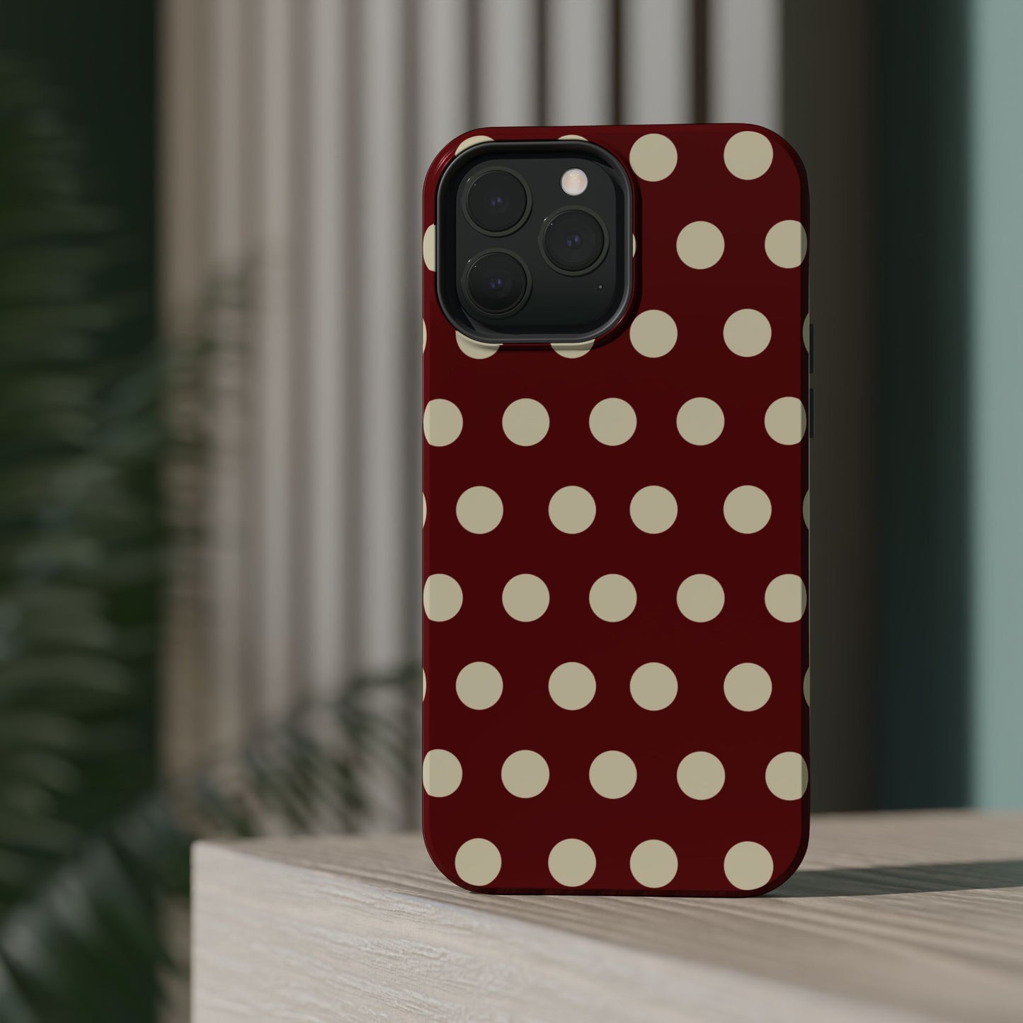 Classic Red & Cream Polka Dots - MagSafe iPhone Case