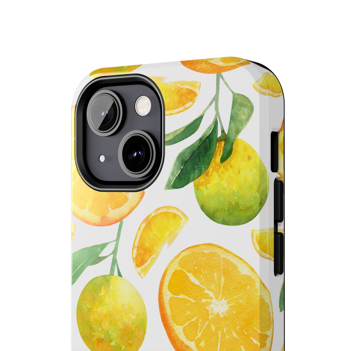 Sunny Citrus Grove Tough iPhone Case – Watercolor Orange Design, Dual - Layer Protection - BOGO Cases