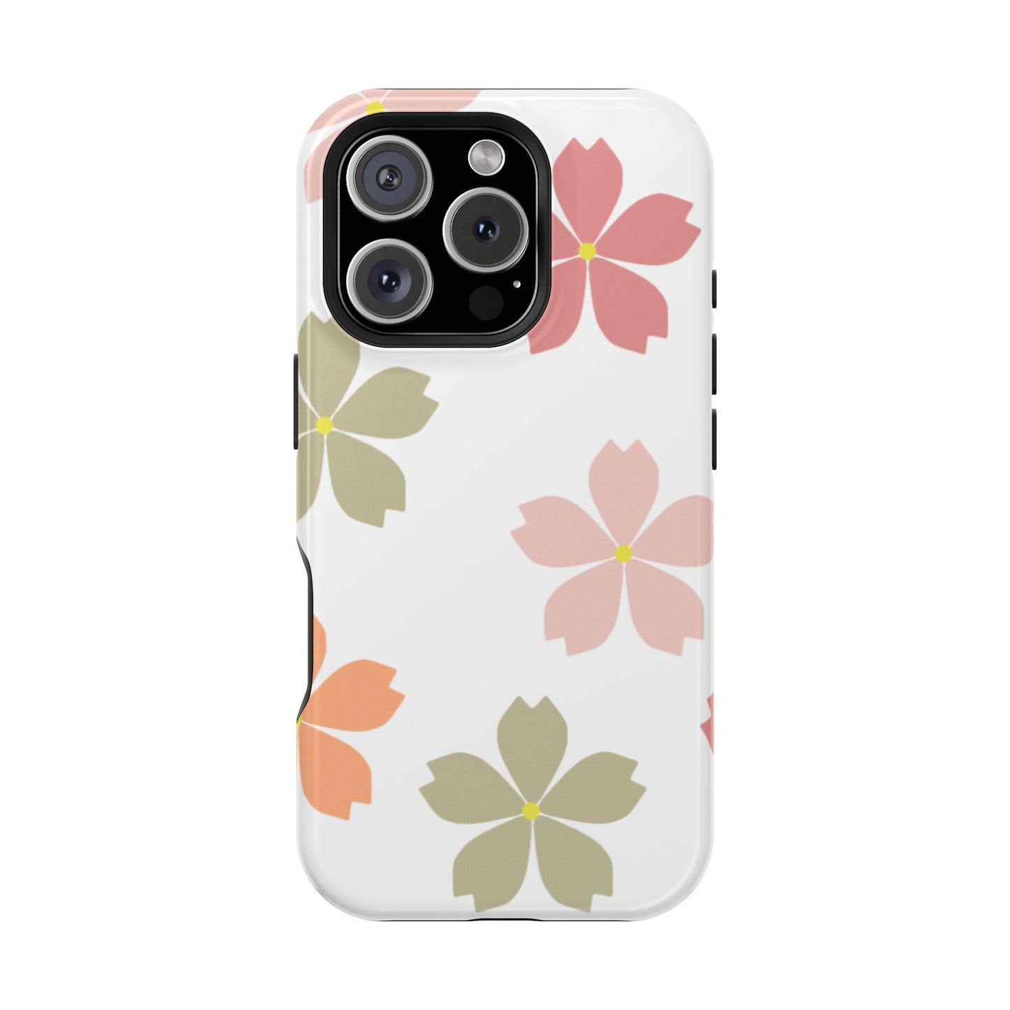 Pastel Sakura Blossom Tough MagSafe iPhone Case – Durable Design with Soft Matte Finish