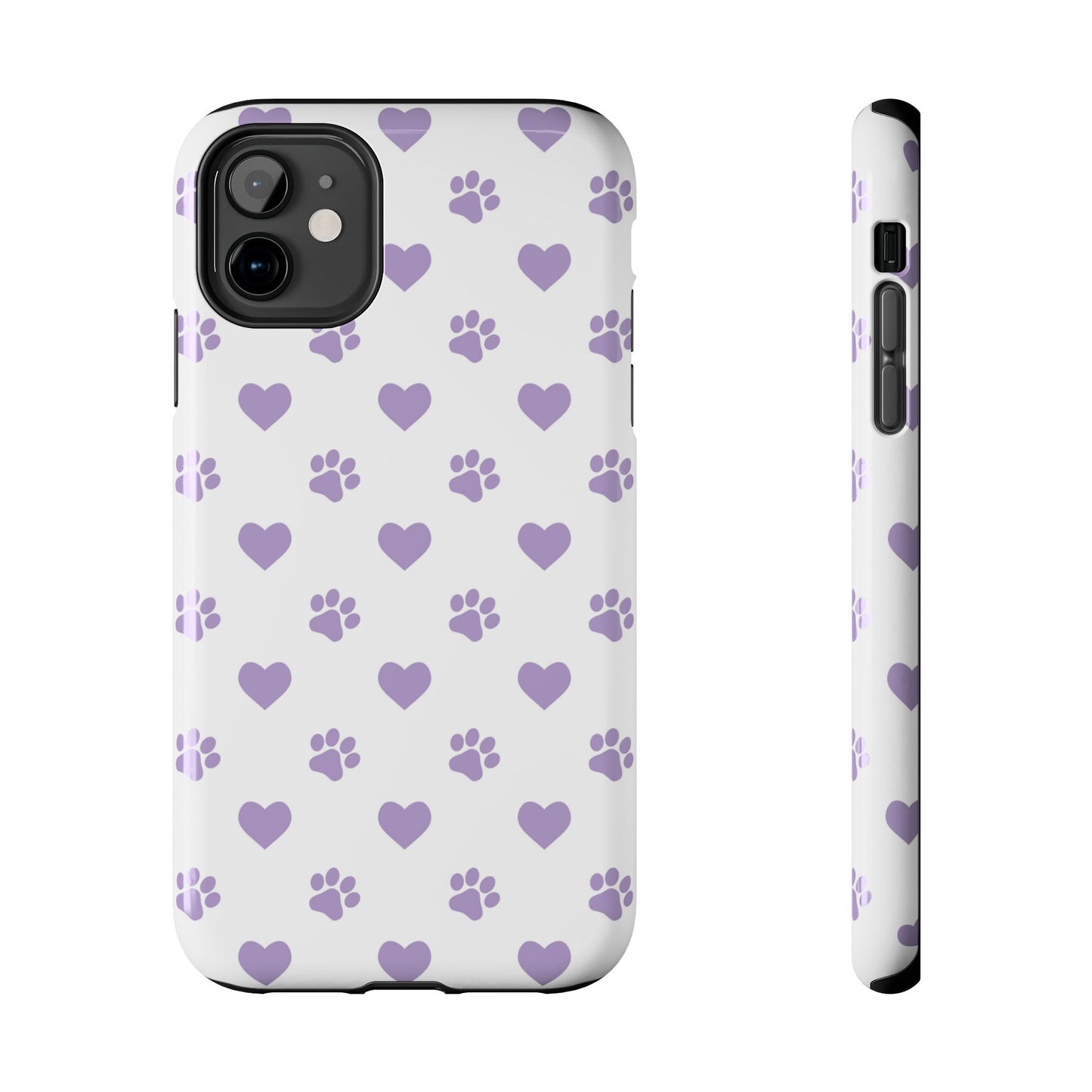 Paw Prints & Hearts – Cute and Durable iPhone Case for Animal Lovers