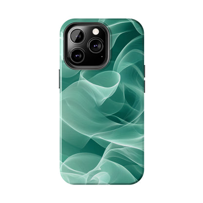 Emerald Flow iPhone Case – Translucent Green Fabric - Inspired Design - BOGO Cases