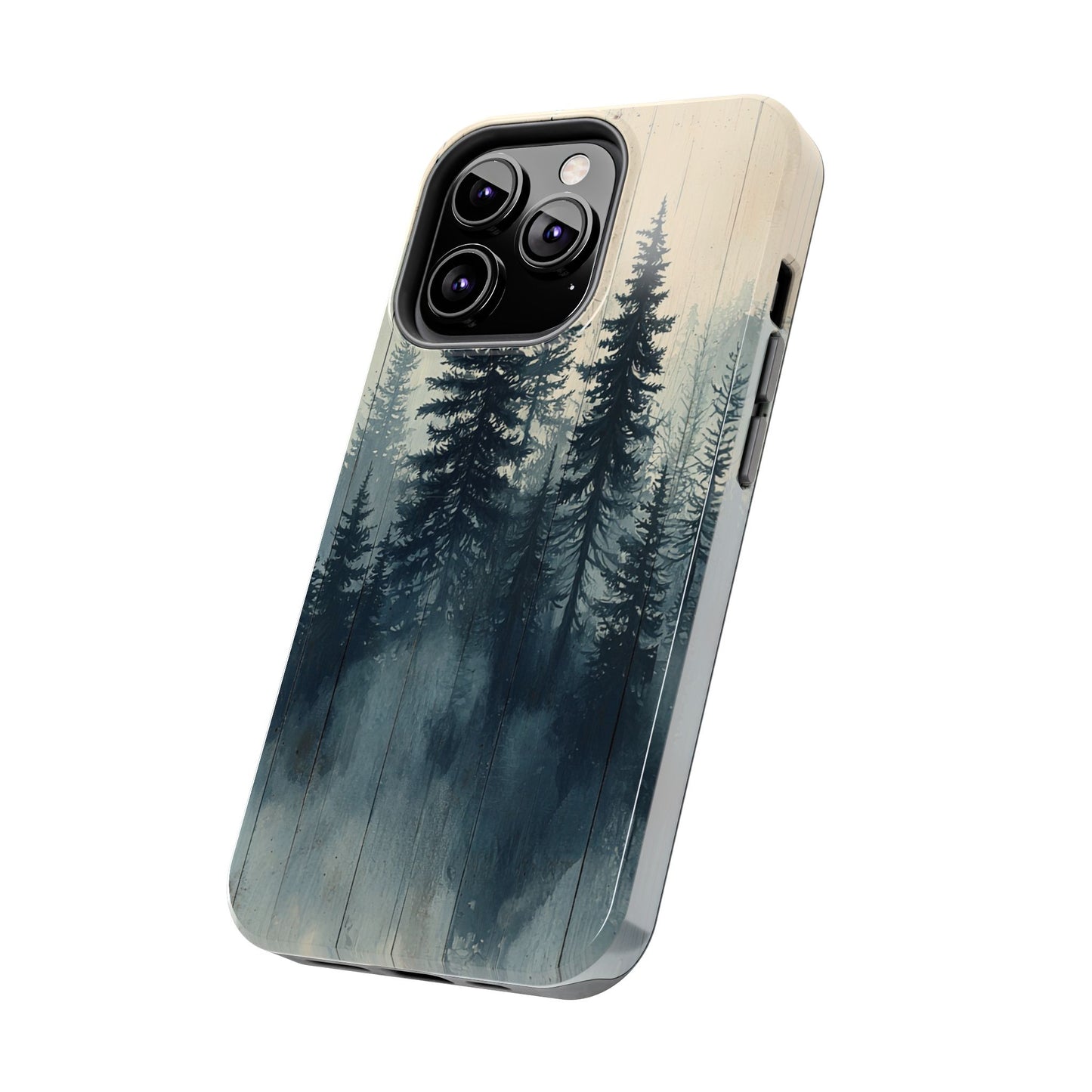 Misty Forest Wood iPhone Case - Nature-Inspired Protective Cover