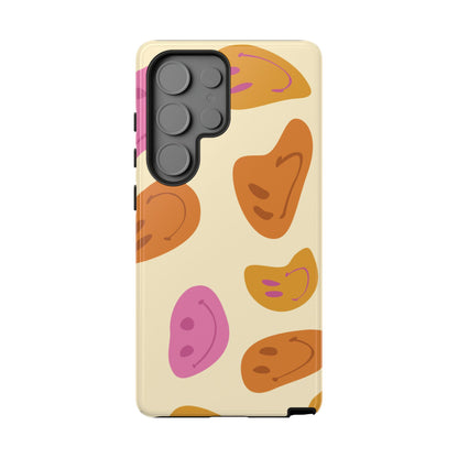 Retro Smiley Faces Samsung Galaxy Case – Shockproof, Matte Finish, Dual-Layer Protection