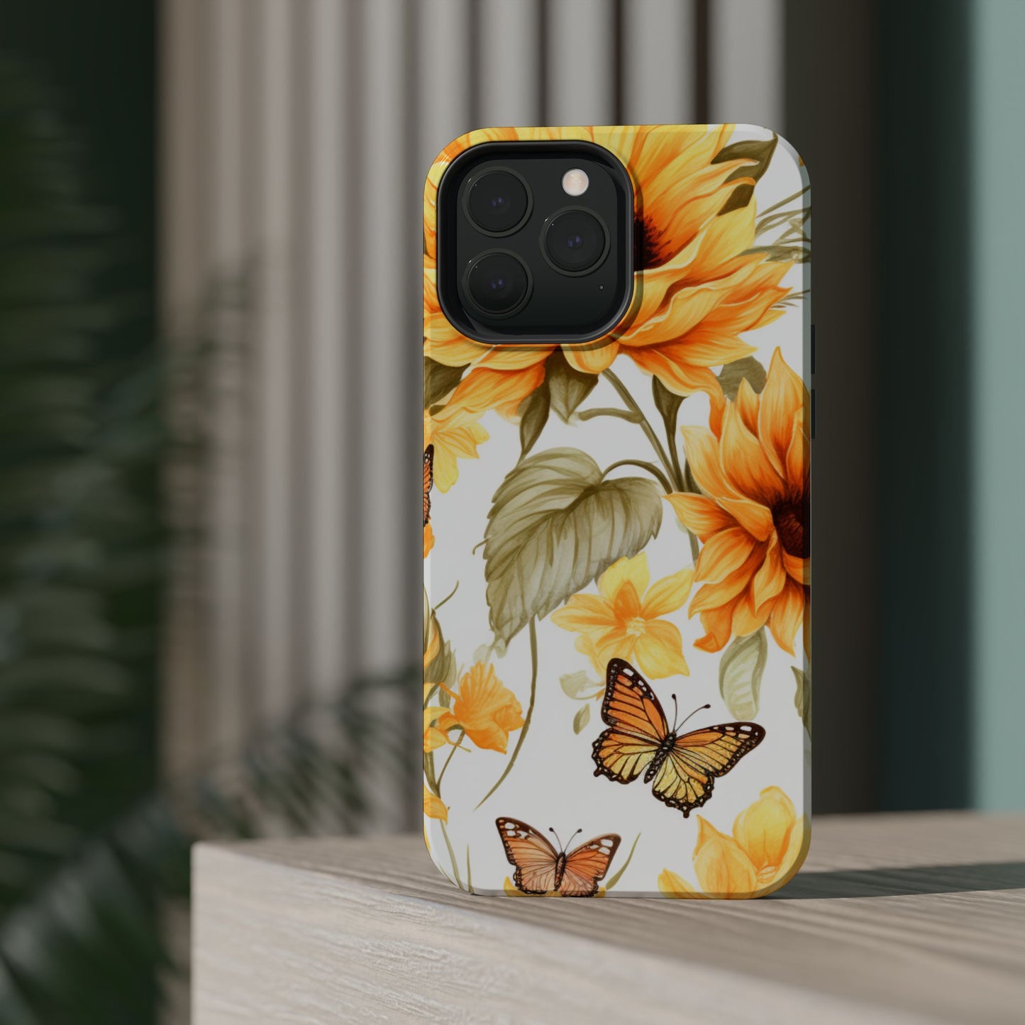 Sunflower & Butterfly Bliss - MagSafe iPhone Series Case