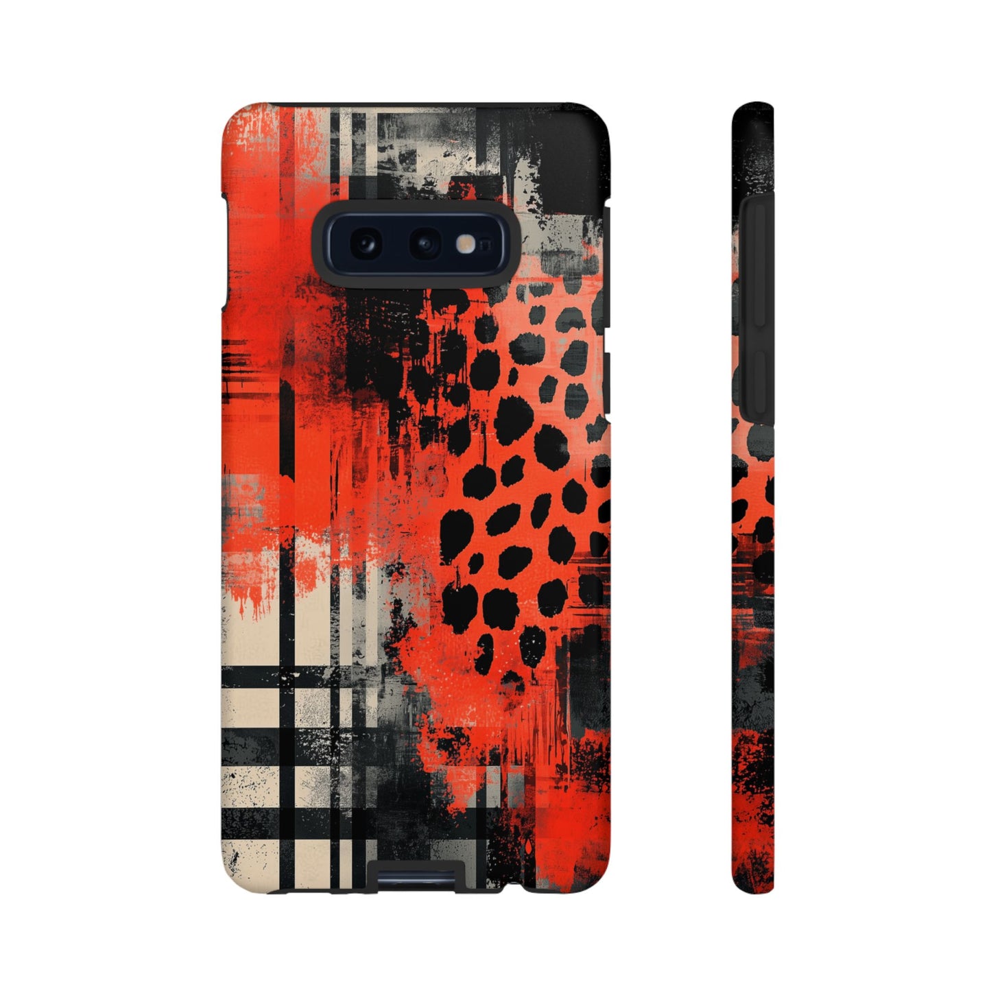 Cheetah Plaid Case – Red & Black Pattern