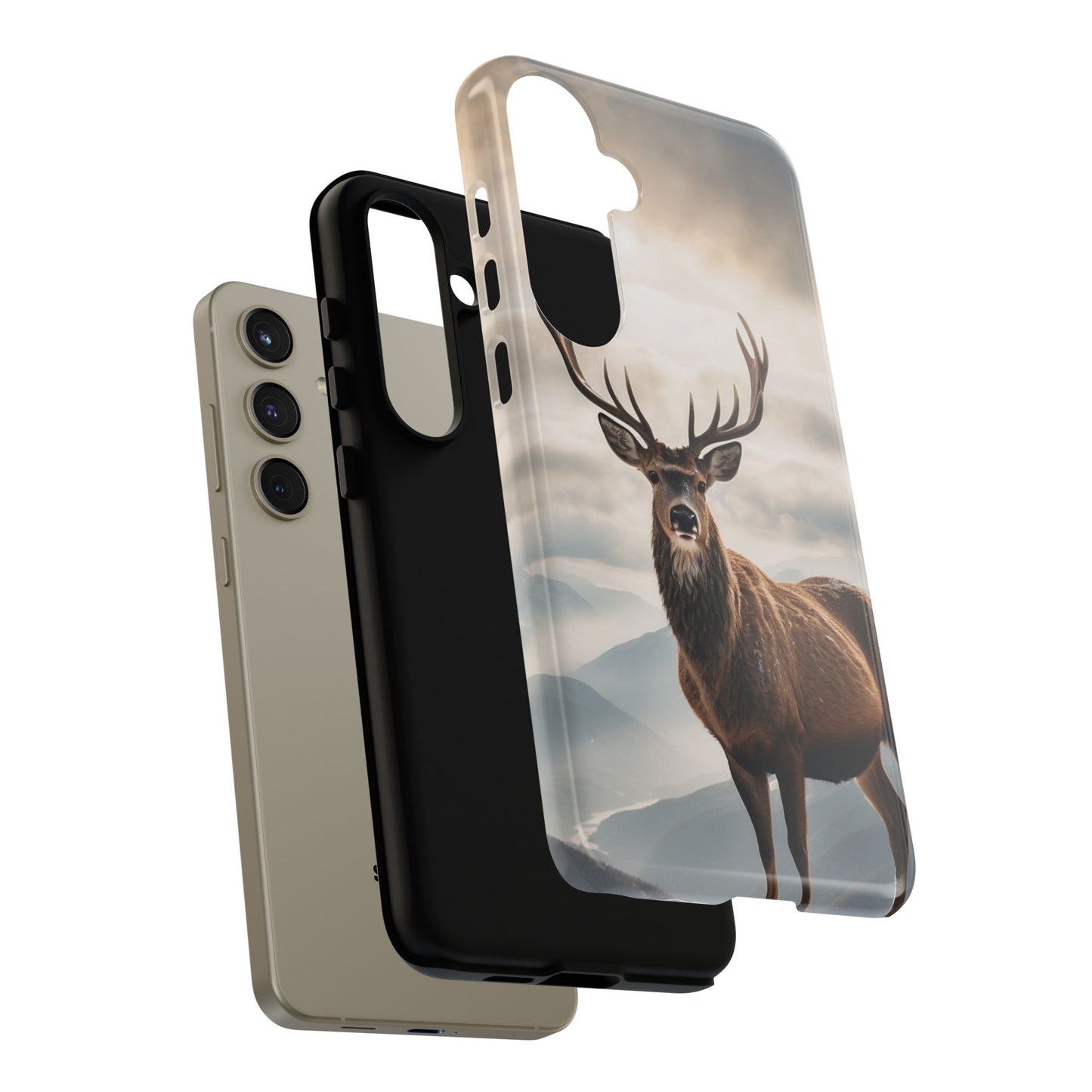 Alpine Majesty: Stag in Snow – Samsung Galaxy Case