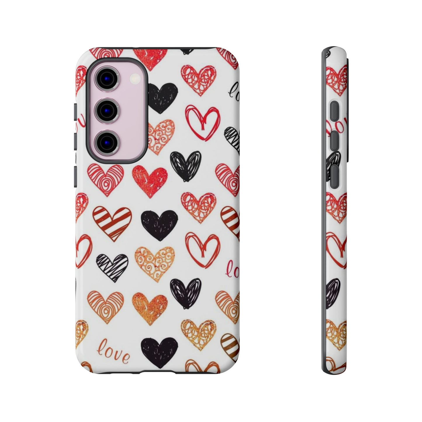 Samsung Galaxy Case: Hand-Drawn Hearts & Love