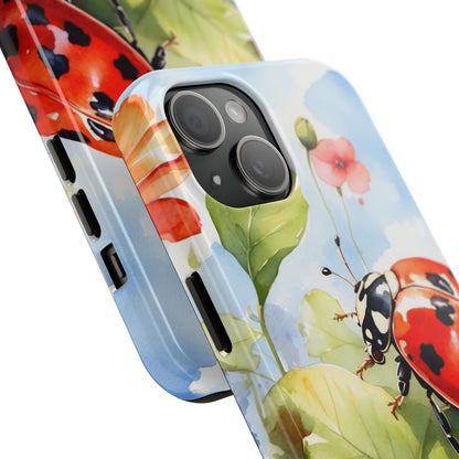 Watercolor Ladybug & Poppy Fields - iPhone Series Case