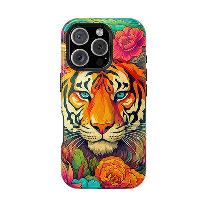 Fierce Rainbow Tiger Art - MagSafe iPhone Case