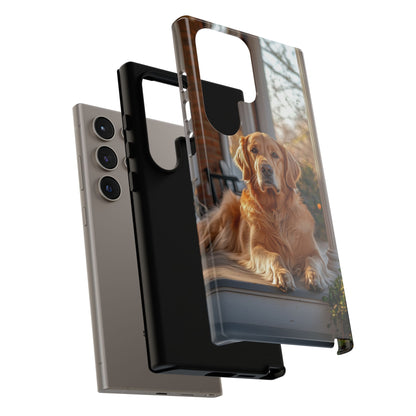 Golden Retriever on Porch - Samsung Galaxy Series Case