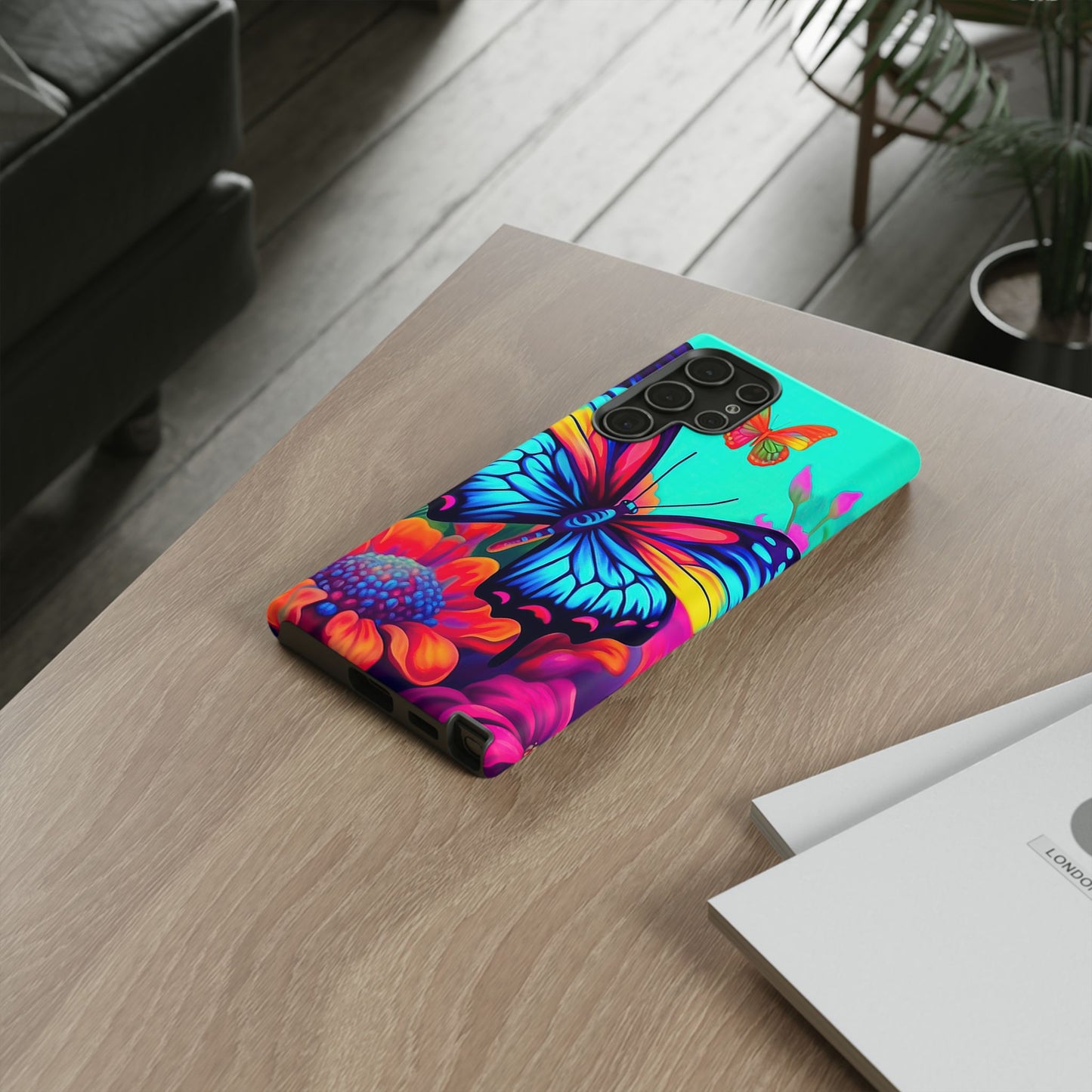 Vivid Butterfly & Floral Burst - Samsung Galaxy Case