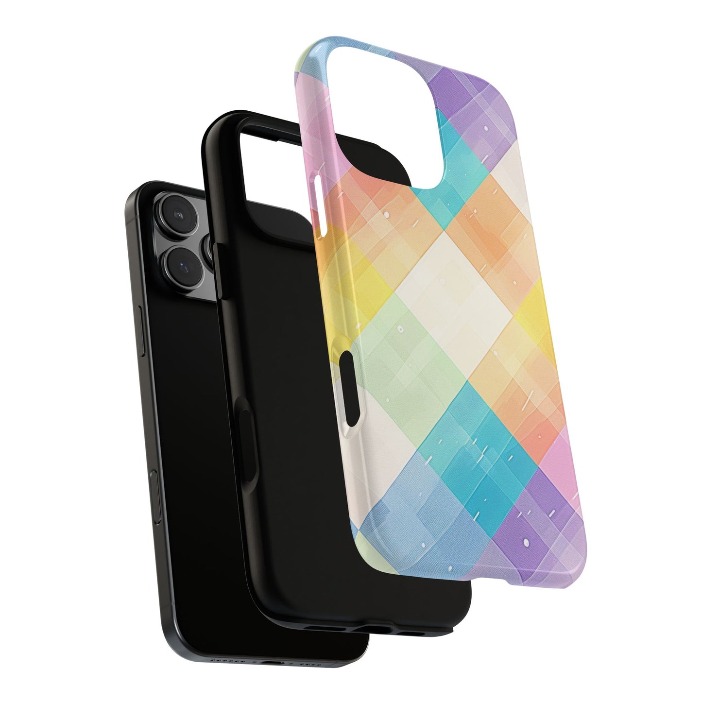 Pastel Plaid Watercolor iPhone Case