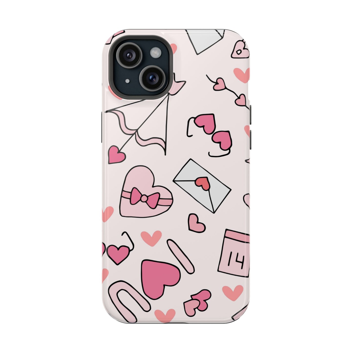 Valentine's Day Scribbles MagSafe iPhone Case