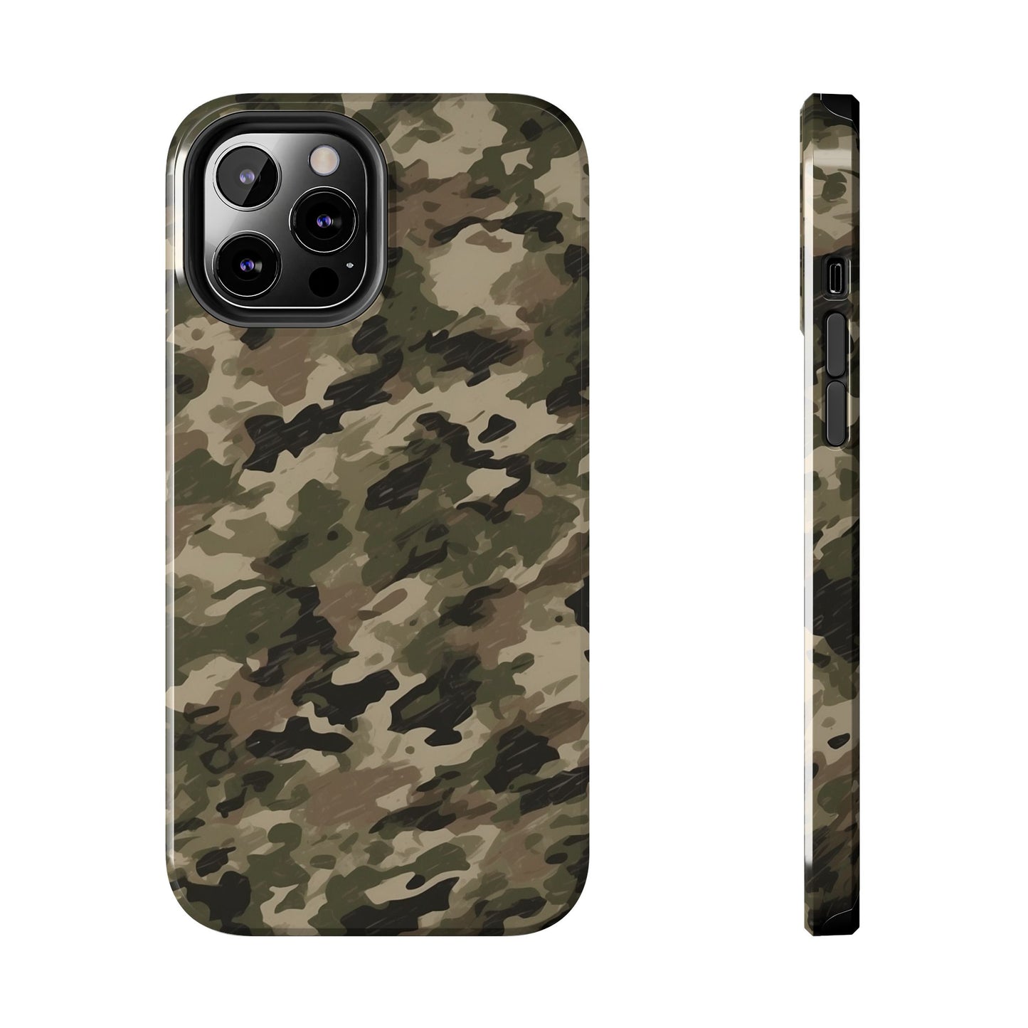 Classic Light Brown Camouflage – Durable iPhone Case with Timeless Design