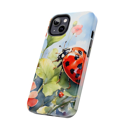 Watercolor Ladybug & Poppy Fields - iPhone Series Case