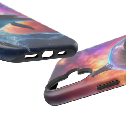 Cosmic Dolphin Galaxy Art - MagSafe-Compatible Case