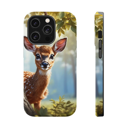 Whimsical Fawn in a Sunlit Forest MagSafe iPhone Case