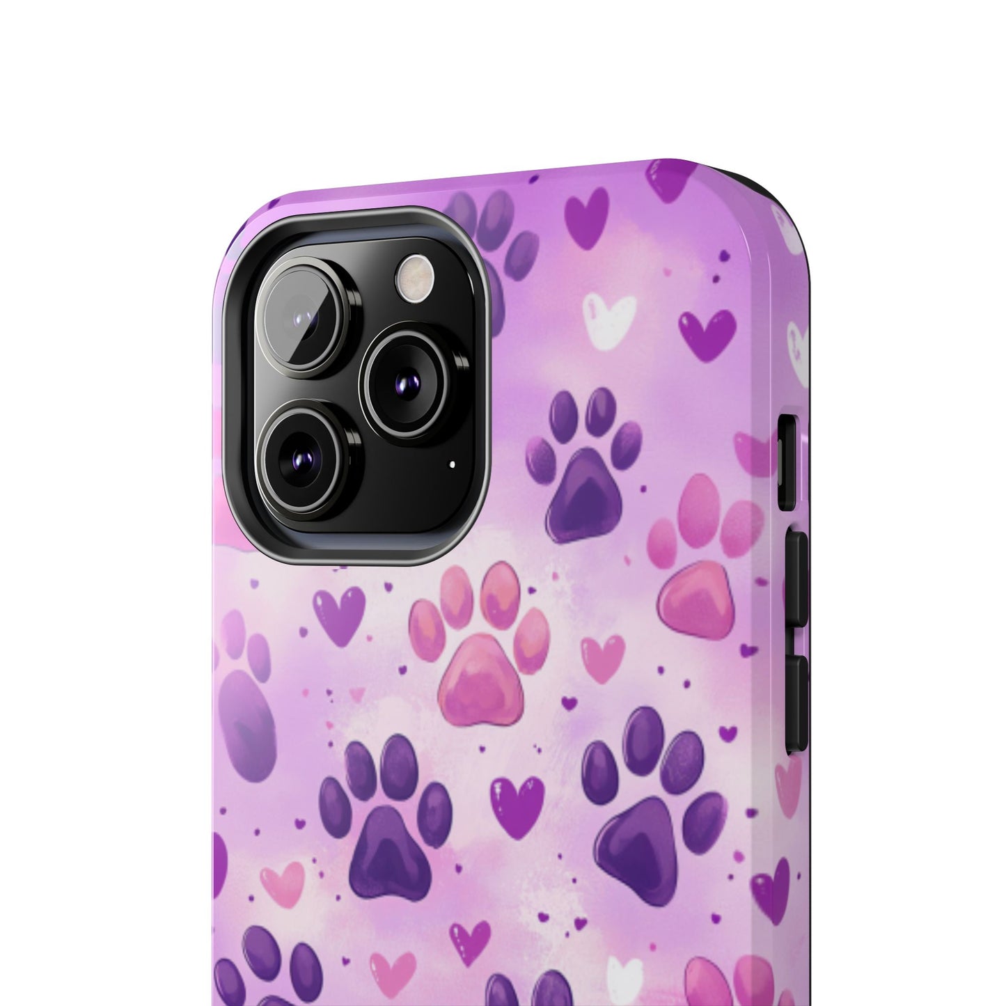 Purple Paw Print iPhone Case - Cute Pet-Themed Protective Cover