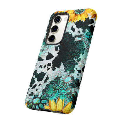 Boho Turquoise Sunflower Lace - Samsung Galaxy Series Case