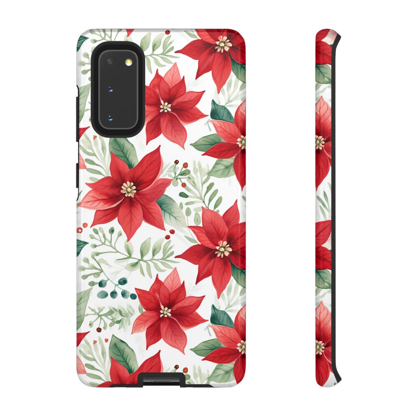 Festive Poinsettia Holiday Pattern – Samsung Galaxy Series Case