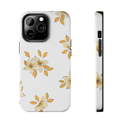 Delicate Yellow Blossom iPhone Case – Minimalist Floral Design with Matte Finish