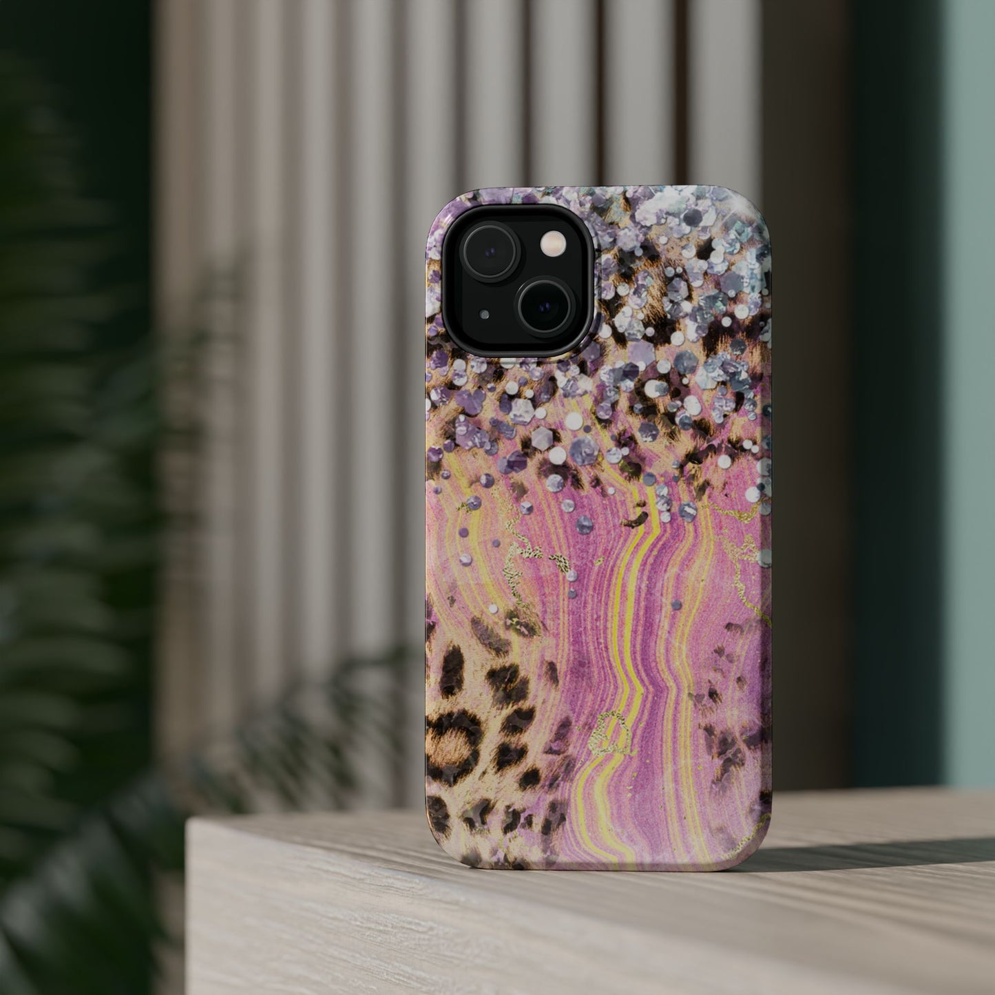 Glitter Glam Leopard – Magsafe iPhone Series Case