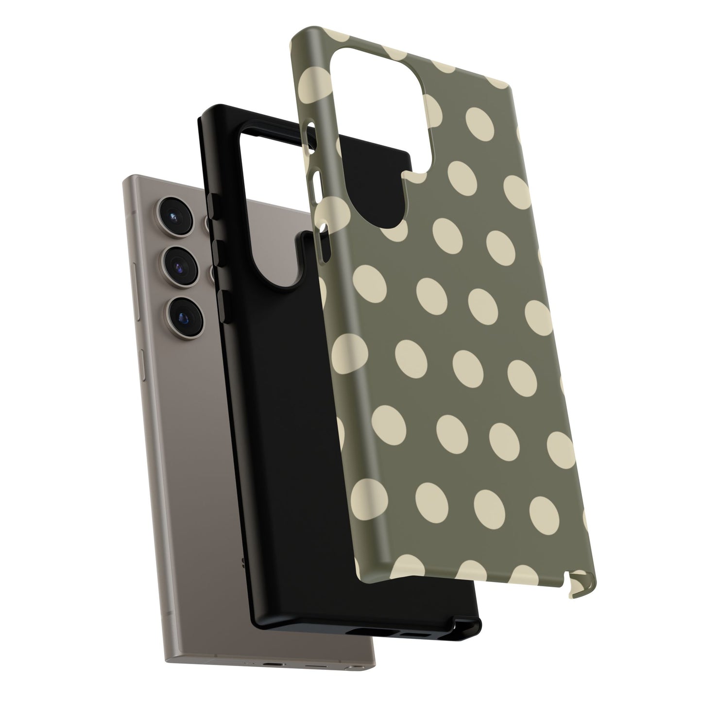 Vintage Green & Cream Polka Dots – Samsung Galaxy Case