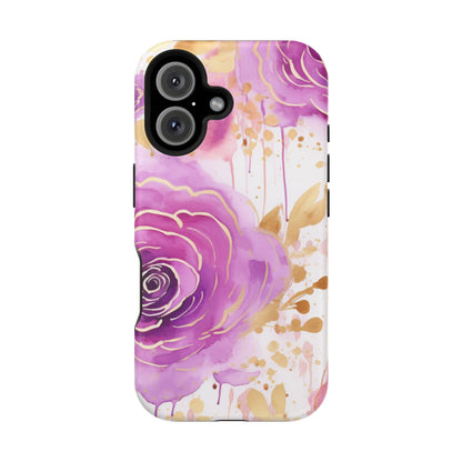 Radiant Purple & Gold Floral - MagSafe iPhone Series Case