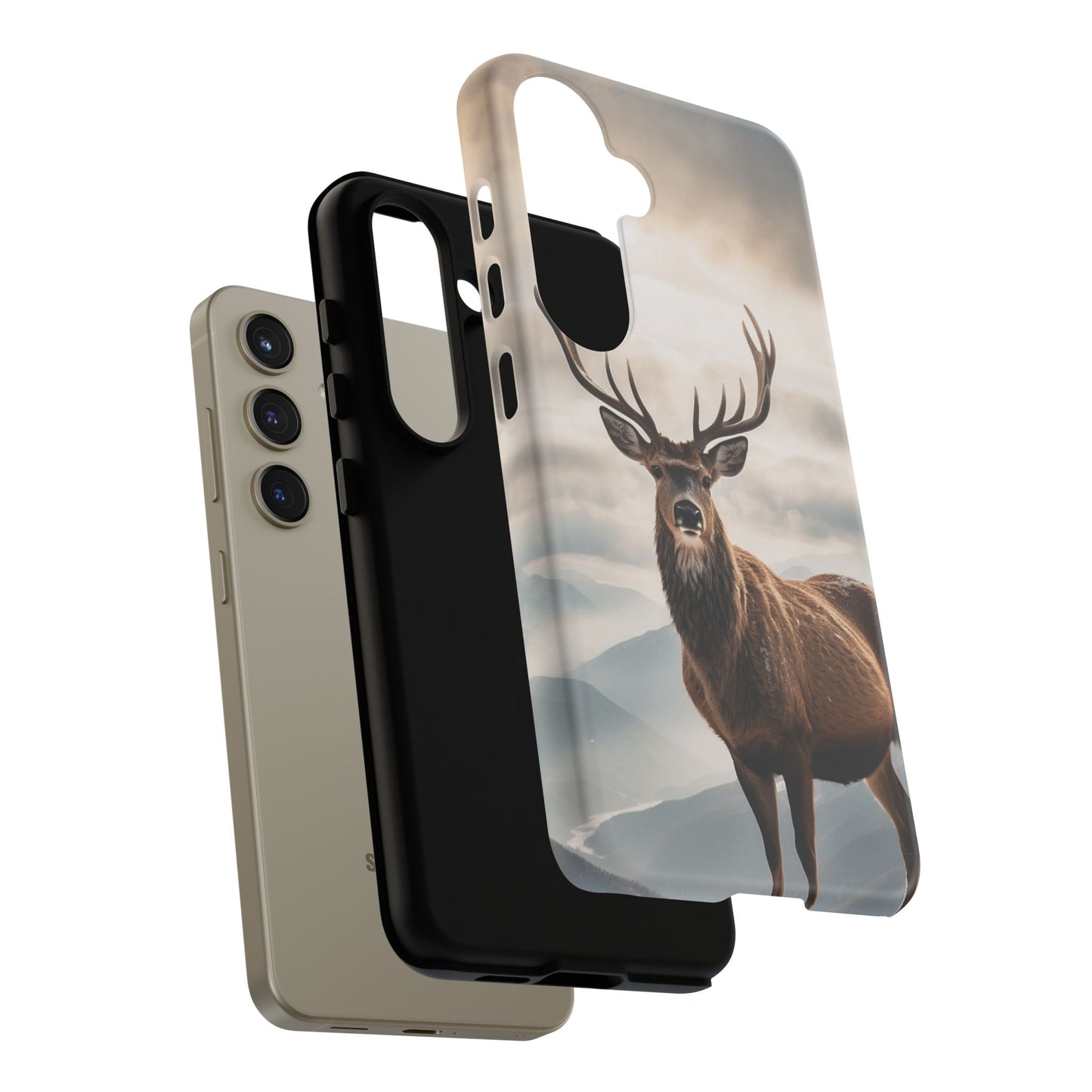 Alpine Majesty: Stag in Snow – Samsung Galaxy Case