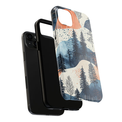 Winter Forest Samsung Galaxy Case | Watercolor Pine Trees