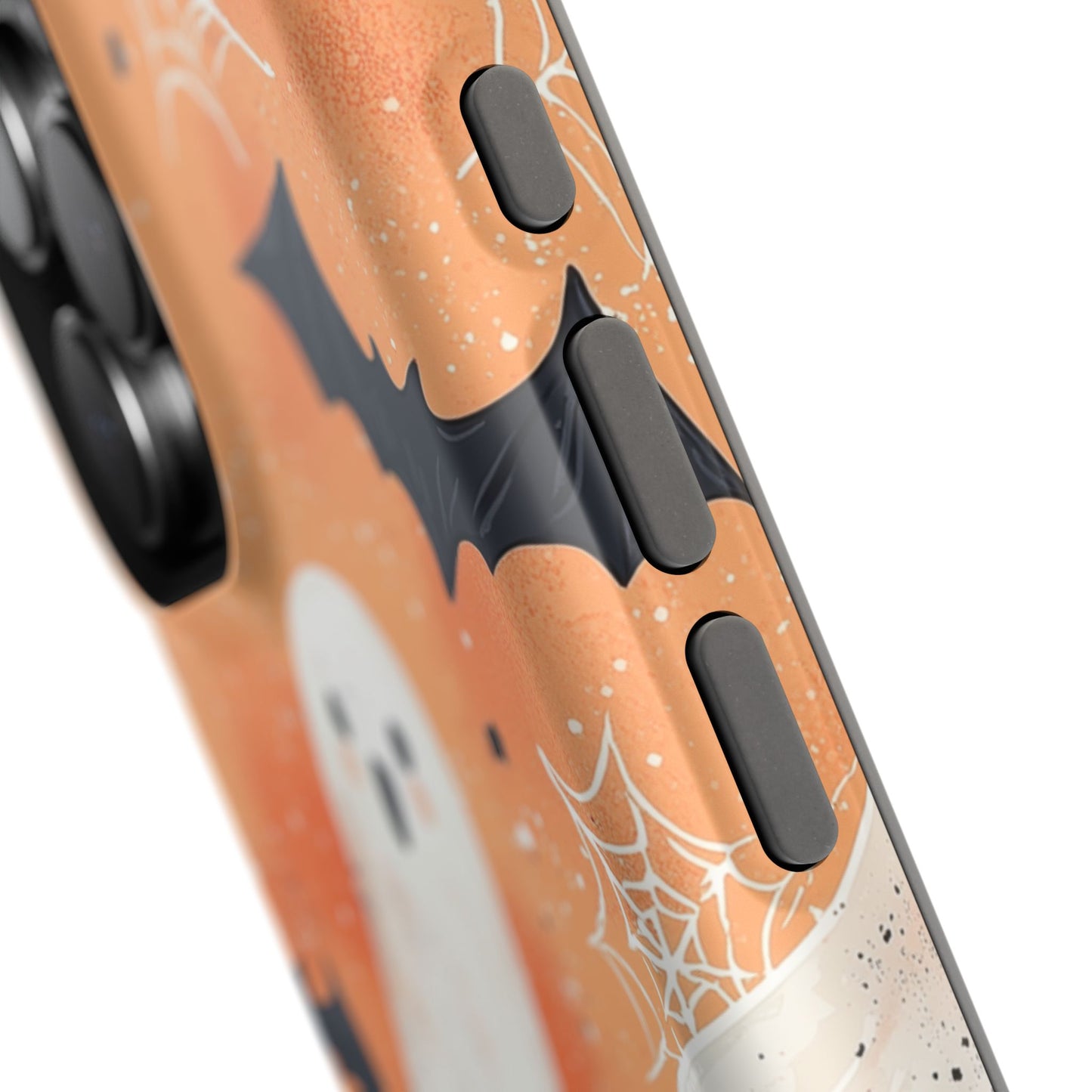 Spooky Cute Ghost MagSafe iPhone Case – Halloween Ghosts, Pumpkins, Bats & Cobwebs Design