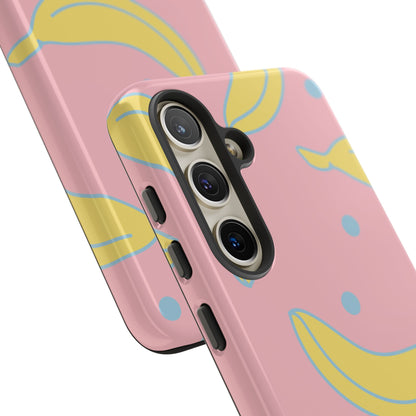 Pink Banana Pop Samsung Galaxy Case – Cute Pastel Design with Fun Retro Vibe