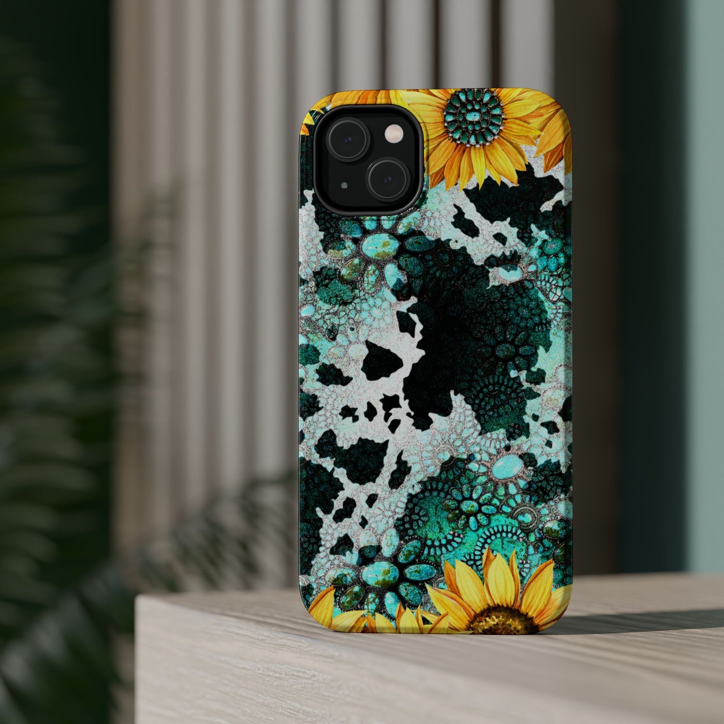 Boho Turquoise Sunflower Lace - MagSafe iPhone Series Case