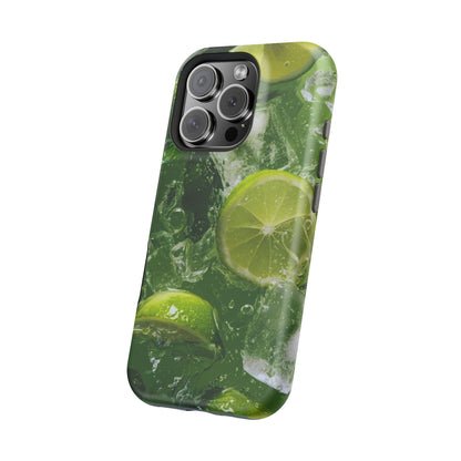 Refreshing Lime Splash MagSafe iPhone Case – Tough Protection, Vivid Dual-Layer Design