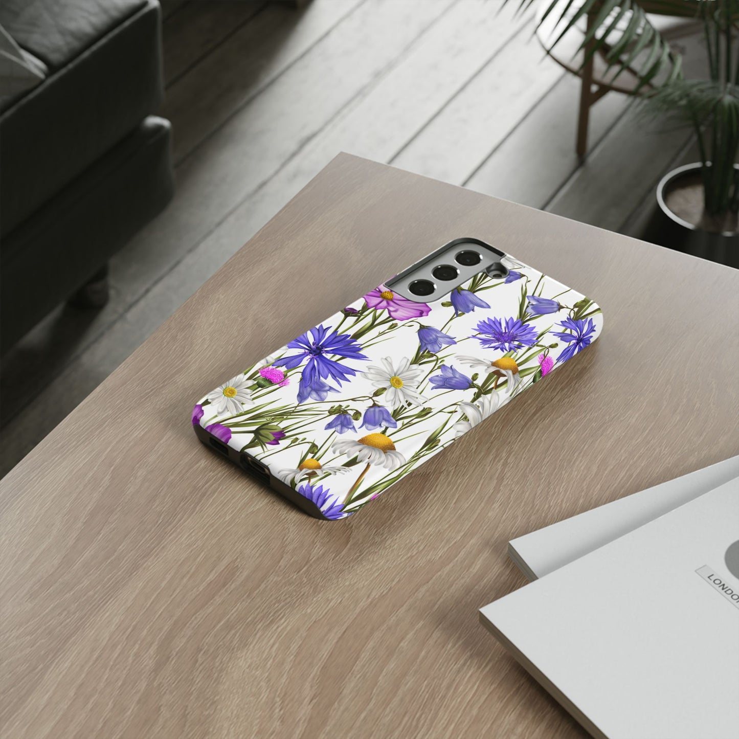 Wildflower Meadow Samsung Galaxy Case – Purple, Blue, and White Floral Design